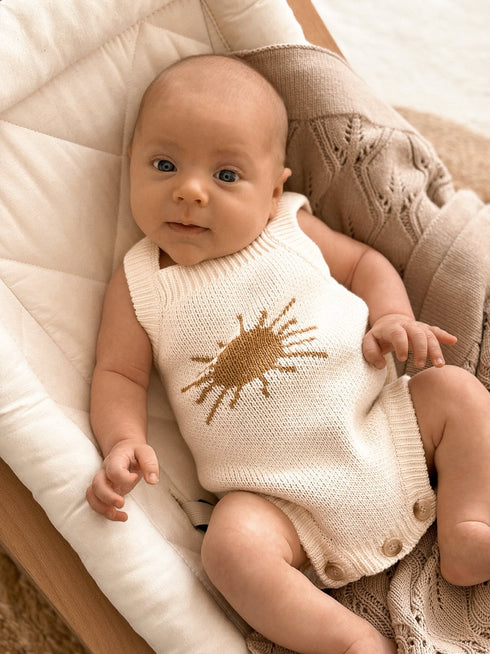 luna-luca-mr-sun-romper Luna and Luca Newborn Baby Clothes